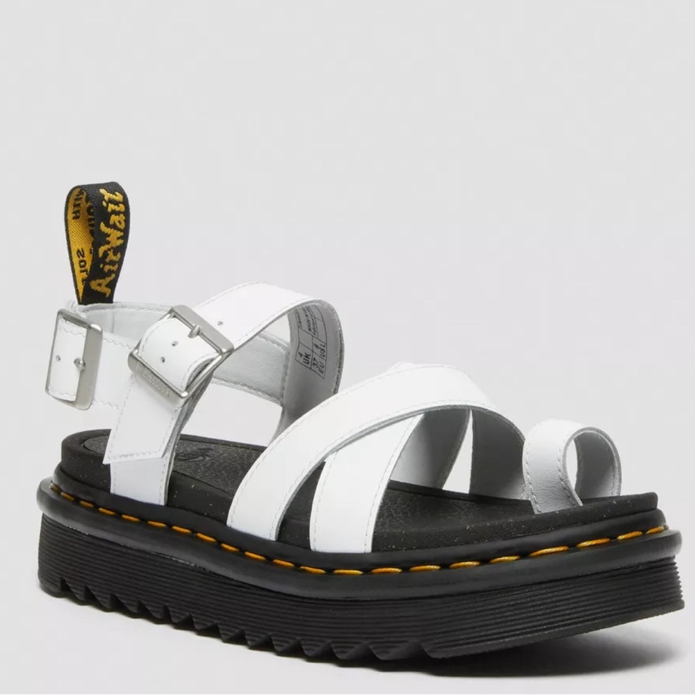 Dr. Martens White Leather Sandals